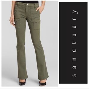 Sanctuary Bootcut Cargo Pants Sz 27
